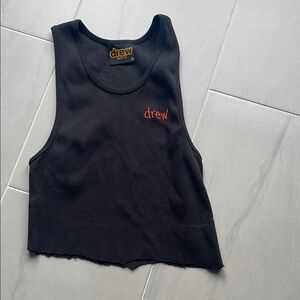Drew Black Crop Tank Top